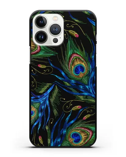 Чехол Перья павлина силиконовый для iPhone 13 Pro Max