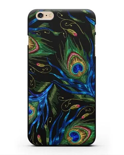 Чехол Перья павлина силиконовый для iPhone 6 Plus