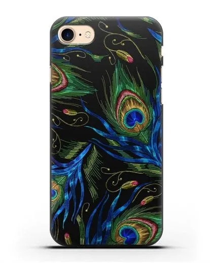 Чехол Перья павлина силиконовый для iPhone 7