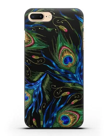 Чехол Перья павлина силиконовый для iPhone 8 Plus