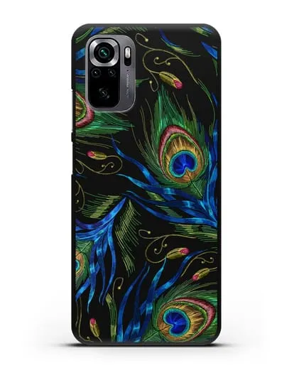 Чехол Перья павлина силиконовый для Xiaomi Poco M5s