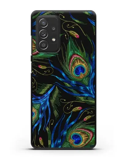 Чехол Перья павлина силиконовый для Samsung Galaxy A53