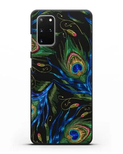 Чехол Перья павлина силиконовый для Samsung Galaxy S20 Plus [SM-G985F]