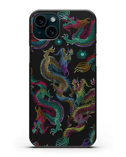 Чехол Дракон силиконовый для iPhone 15 Plus