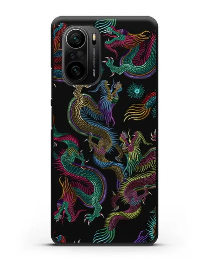 Чехол Дракон силиконовый для Xiaomi Poco F3