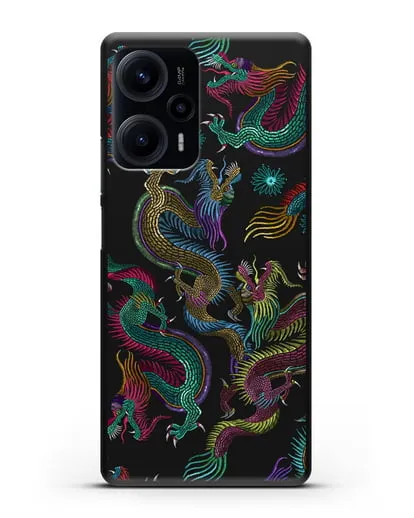 Чехол Дракон силиконовый для Xiaomi Poco F5