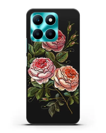 Чехол Розовые розы силиконовый для Honor X6a