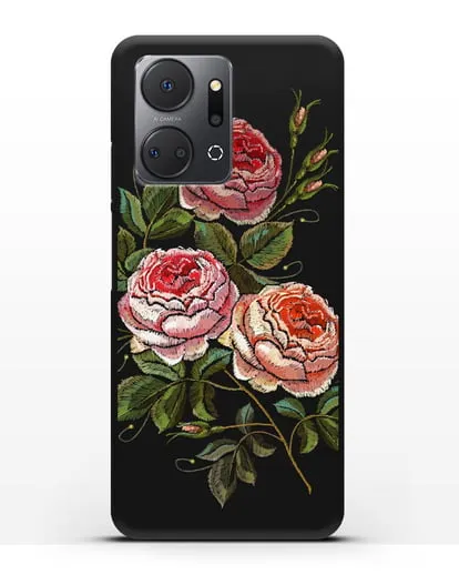 Чехол Розовые розы силиконовый для Honor X7a
