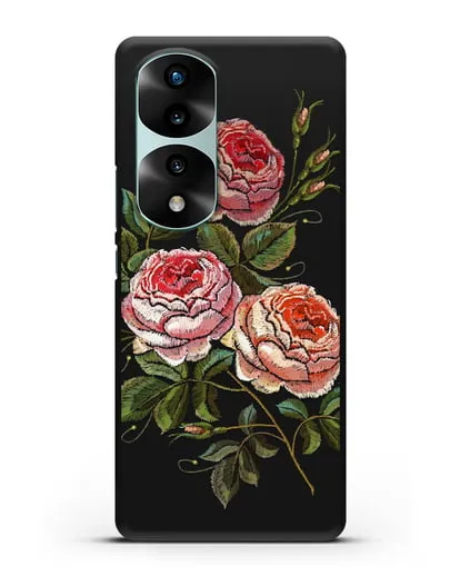 Чехол Розовые розы силиконовый для Honor 70 Pro