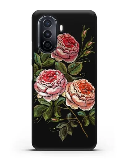 Чехол Розовые розы силиконовый для Huawei Nova Y70