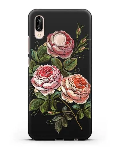 Чехол Розовые розы силиконовый для Huawei P20 Lite