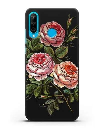 Чехол Розовые розы силиконовый для Huawei P30 Lite