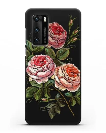 Чехол Розовые розы силиконовый для Huawei P40