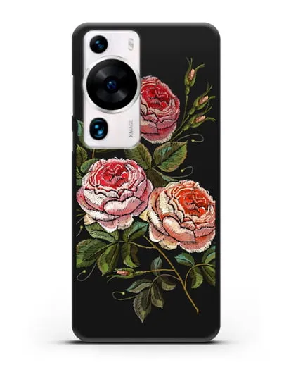 Чехол Розовые розы силиконовый для Huawei P60 Pro