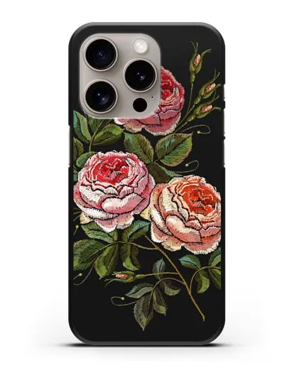 Чехол Розовые розы силиконовый для iPhone 15 Pro