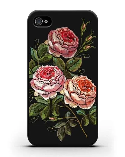 Чехол Розовые розы силиконовый для iPhone 4/4s