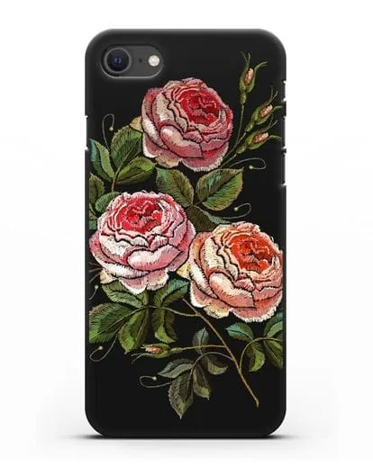 Чехол Розовые розы силиконовый для iPhone SE 2020