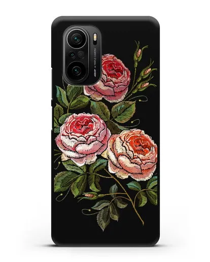 Чехол Розовые розы силиконовый для Xiaomi Poco F3 Pro