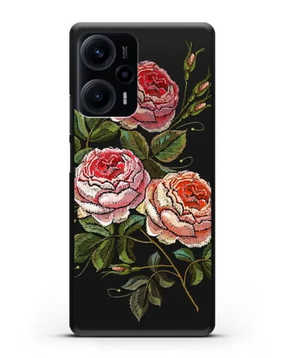 Чехол Розовые розы силиконовый для Xiaomi Poco F5