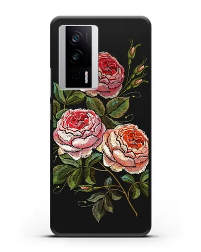 Чехол Розовые розы силиконовый для Xiaomi Poco F5 Pro