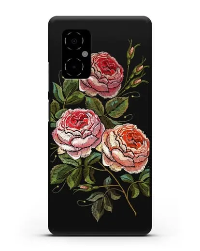 Чехол Розовые розы силиконовый для Xiaomi Poco M4 5G