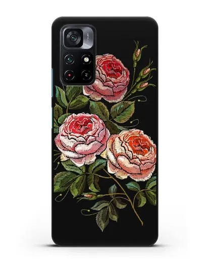 Чехол Розовые розы силиконовый для Xiaomi Poco M4 Pro 5G