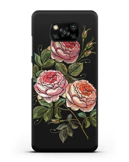 Чехол Розовые розы силиконовый для Xiaomi Poco X3