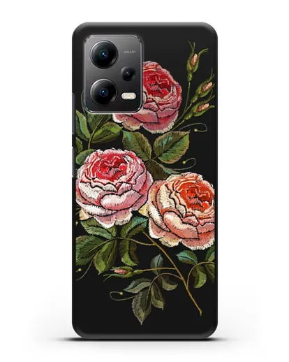 Чехол Розовые розы силиконовый для Xiaomi Poco X5