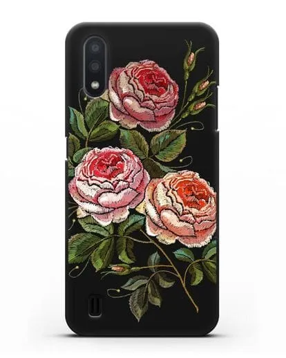 Чехол Розовые розы силиконовый для Samsung Galaxy A01 [SM-A015F]