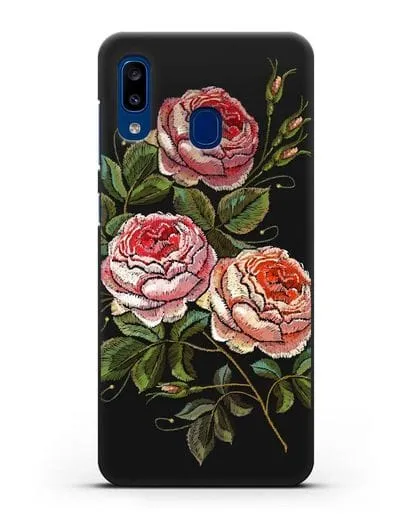 Чехол Розовые розы силиконовый для Samsung Galaxy A20 [SM-A205FN]