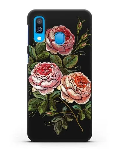 Чехол Розовые розы силиконовый для Samsung Galaxy A40 [SM-A405F]