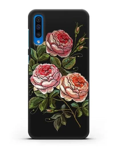 Чехол Розовые розы силиконовый для Samsung Galaxy A50