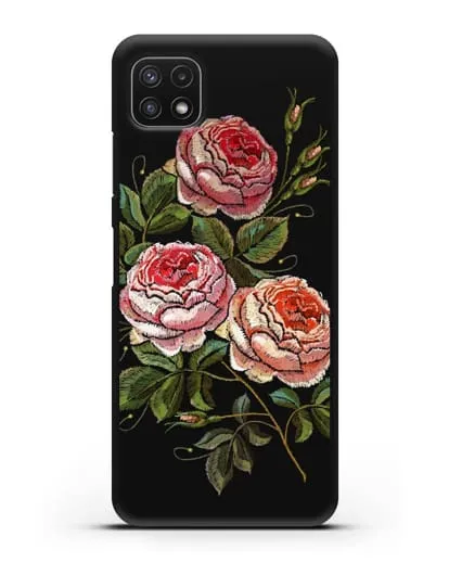 Чехол Розовые розы силиконовый для Samsung Galaxy A22s [A226B]