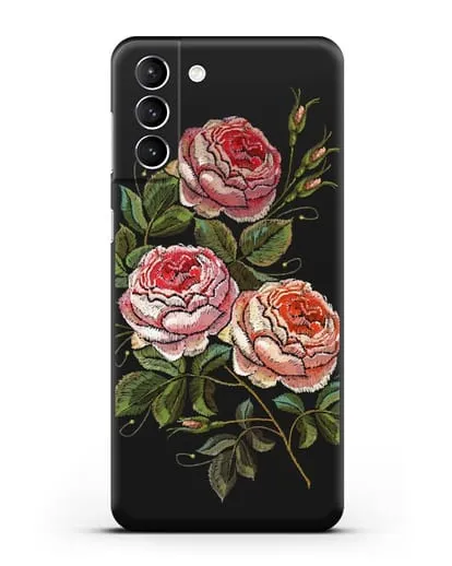 Чехол Розовые розы силиконовый для Samsung Galaxy S22