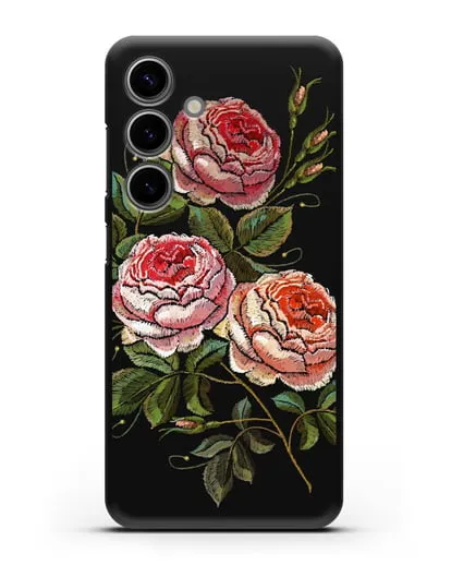 Чехол Розовые розы силиконовый для Samsung Galaxy S24
