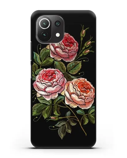 Чехол Розовые розы силиконовый для Xiaomi 11 Lite