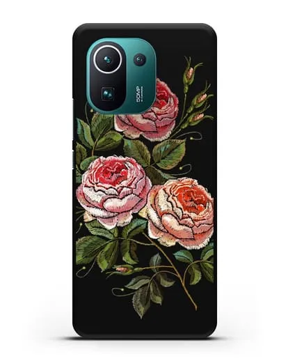 Чехол Розовые розы силиконовый для Xiaomi Mi 11 Pro