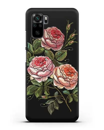 Чехол Розовые розы силиконовый для Xiaomi Redmi Note 10