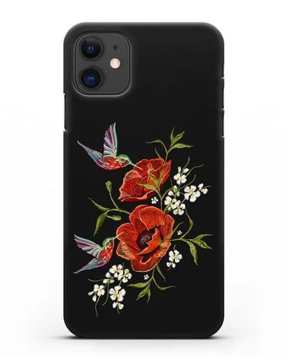 Чехол Красные маки силиконовый для iPhone 11