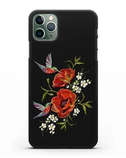 Чехол Красные маки силиконовый для iPhone 11 Pro Max