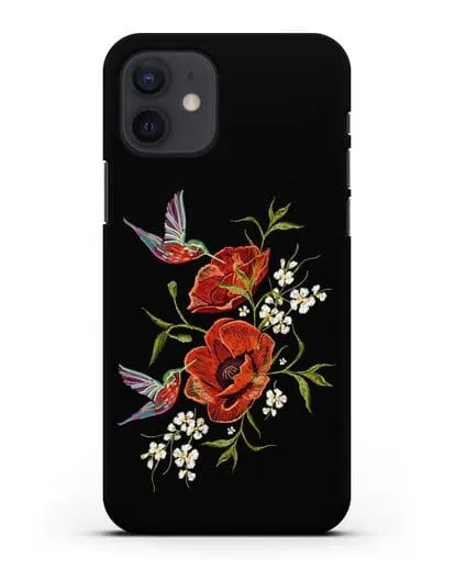 Чехол Красные маки силиконовый для iPhone 12