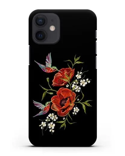 Чехол Красные маки силиконовый для iPhone 12 mini