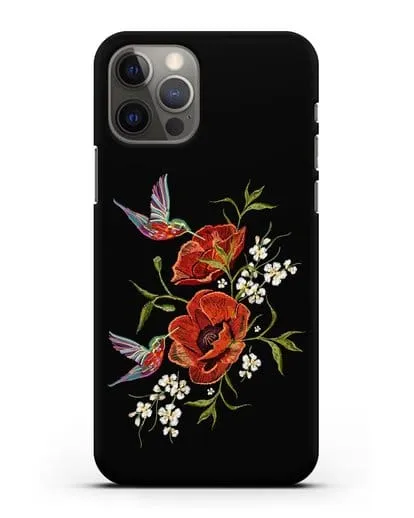 Чехол Красные маки силиконовый для iPhone 12 Pro