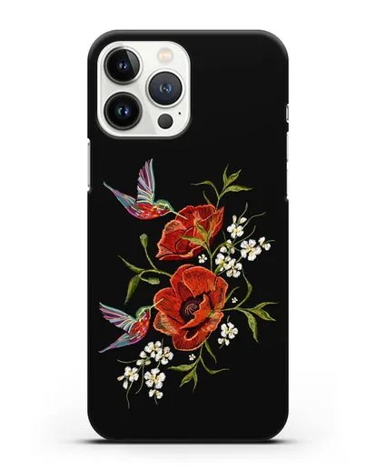 Чехол Красные маки силиконовый для iPhone 13 Pro Max