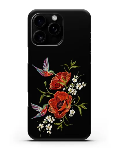 Чехол Красные маки силиконовый для iPhone 16 Pro Max