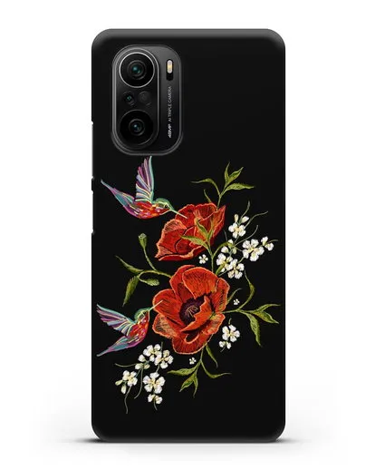 Чехол Красные маки силиконовый для Xiaomi Poco F3