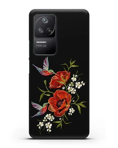 Чехол Красные маки силиконовый для Xiaomi Poco F4