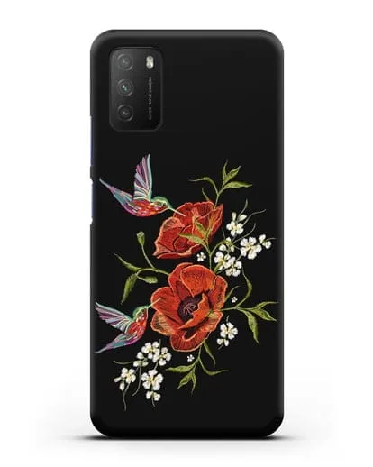 Чехол Красные маки силиконовый для Xiaomi Poco M3