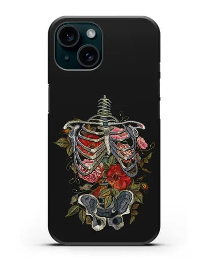 Чехол Скелет силиконовый для iPhone 15