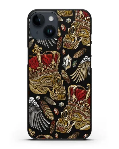 Чехол Череп с короной силиконовый для iPhone 14